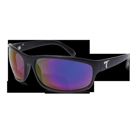 Typhoo Typhoon 946TMBK-MBHG-1.5 Mens Polarized Bifocal Reader Sunglasses with Matte Black Frame & Meridian Blue Lenses-Harbor II -1.5 946TMBK-MBHG+1.5